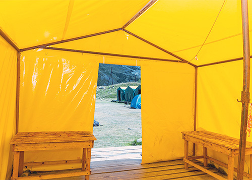 проживание в каркасных палатках
